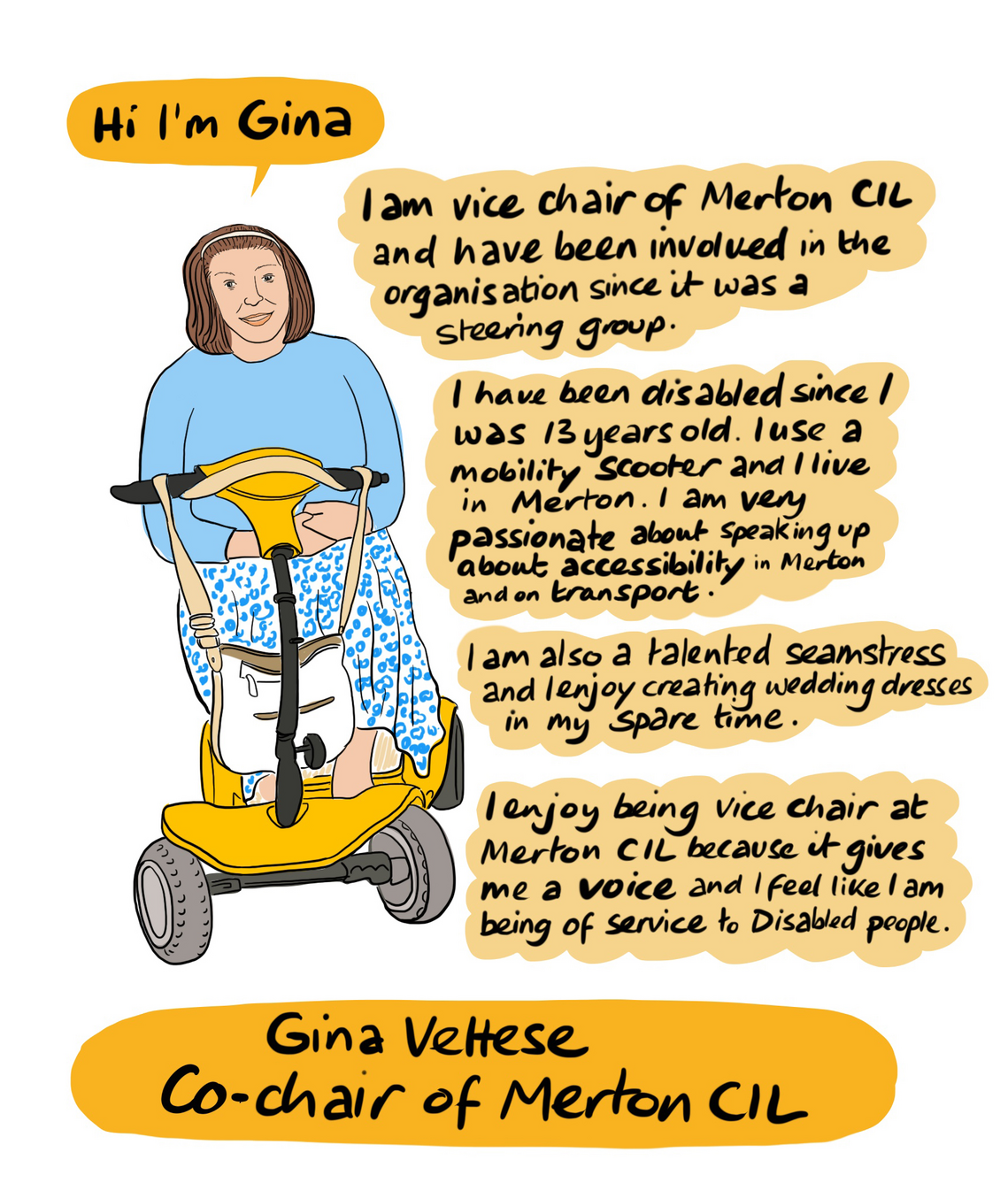 Illustration of Vice Chair Gina