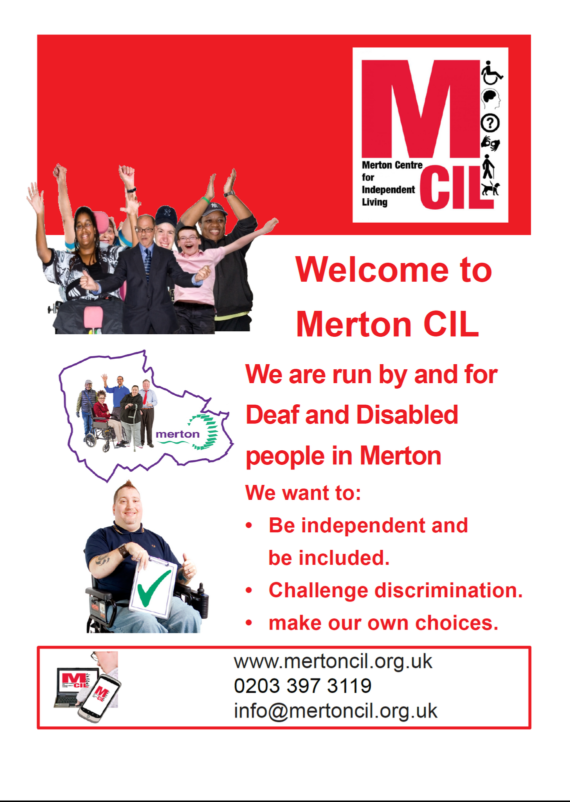 Merton CIL Easy Read Leaflet Page 1